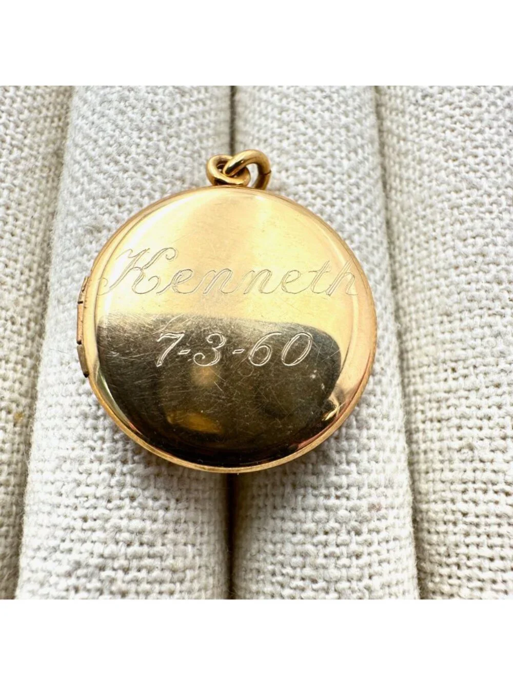 Vintage 10k Yellow Gold Round Picture Locket Pendant for Necklace 4.9 Grams Unis
